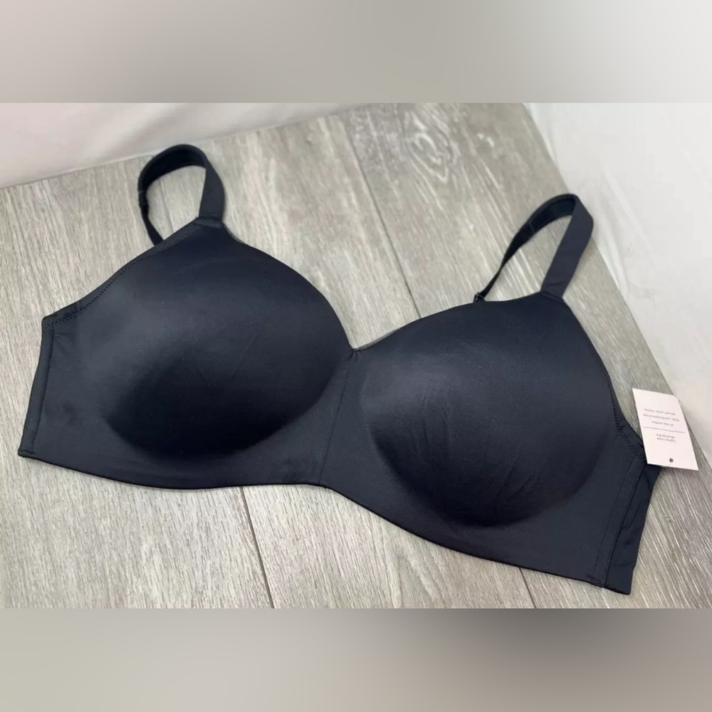 NWT Auden Lightly Lined Wirefree Bra - Black 42DD